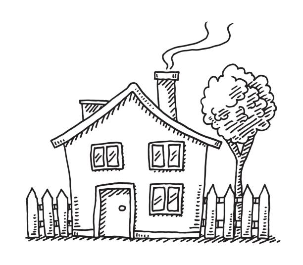 Little Cartoon House Drawing Stock Illustration - Download Image Now - House,  Sketch, Doodle - iStock