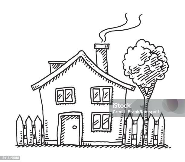 Little Cartoon House Drawing Stock Illustration - Download Image Now -  House, Sketch, Doodle - iStock