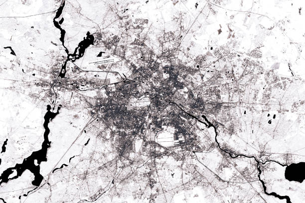 istock Berlin Abstract City Map Black And White 641352280
