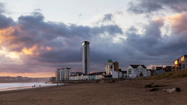 istock Swansea Beach at Sunset, SA1. 641353790