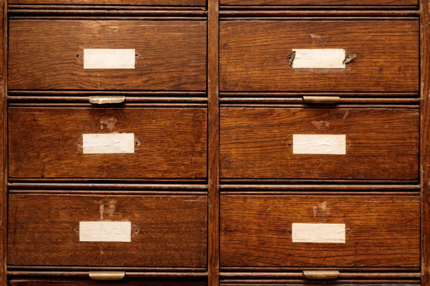 istock Wooden cabinet with drawers 641360538