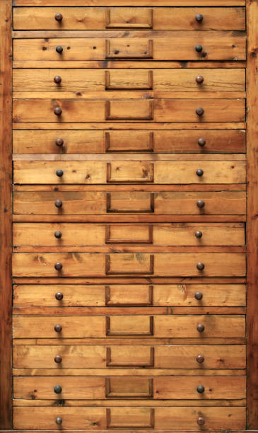 istock Wooden cabinet with drawers 641360966