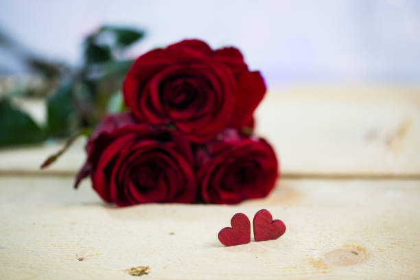 istock Roses with a heart - valentine, wedding 641364150