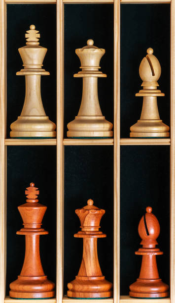 istock Set of chess pieces in a wooden box 641367218