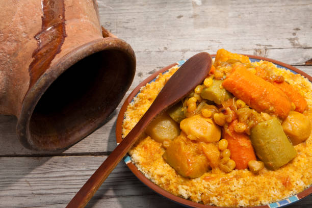 Couscous dish stock photo