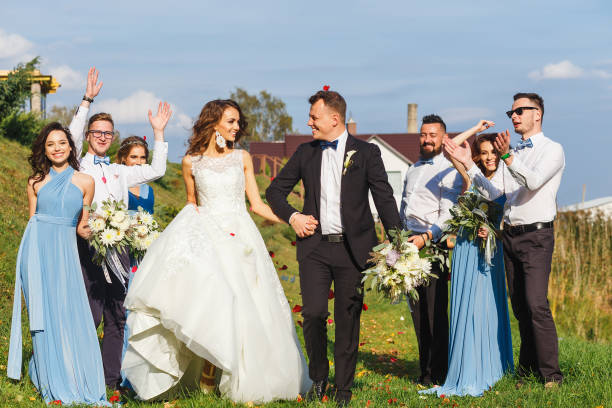 istock Groomsmen and bridesmaids 641370930