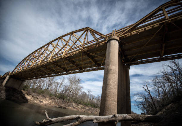 istock Upclose View Of Iron Bridge and Sky 641371166