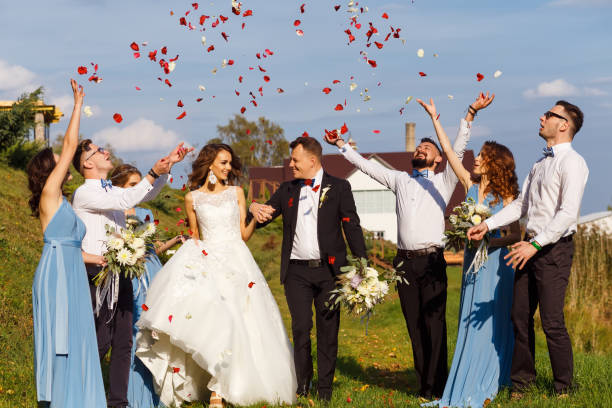 istock Groomsmen and bridesmaids 641371420