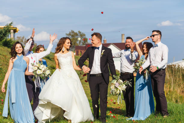 istock Groomsmen and bridesmaids 641371706