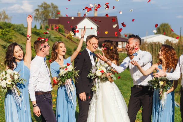 istock Groomsmen and bridesmaids 641371796