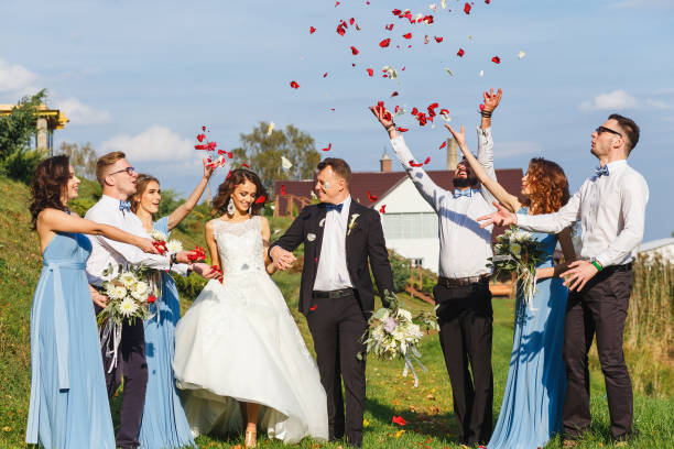 istock Groomsmen and bridesmaids 641371926
