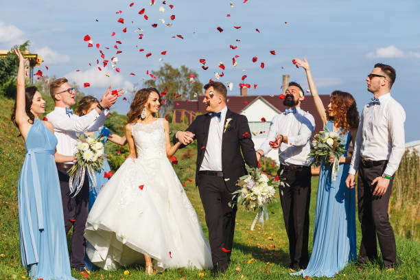 istock Groomsmen and bridesmaids 641371970