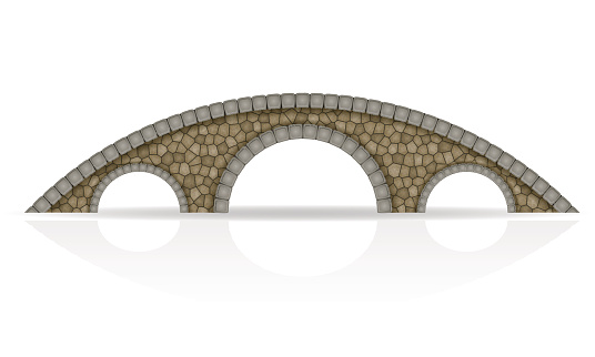 stone bridge stock vector illustration isolated on white background