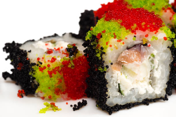 beautiful gourmet sushi close-up
