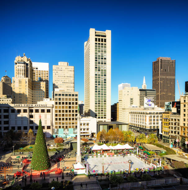 istock San Francisco Christmas site in Union Square sunny day 641374046