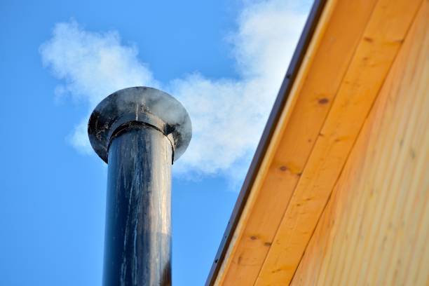 istock Pipe apartment house furnace 641374572