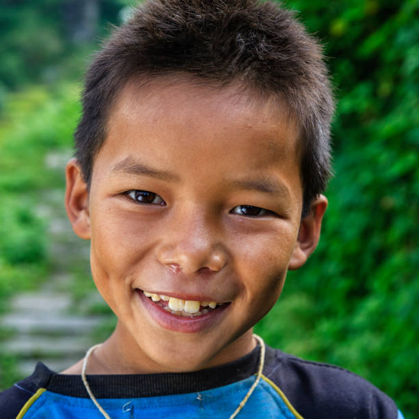 istock Happy Nepalese boy near Annapurna Range 641379674