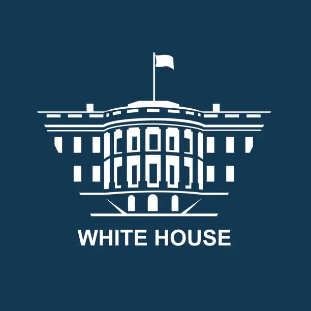 Vector illustration of white house icon