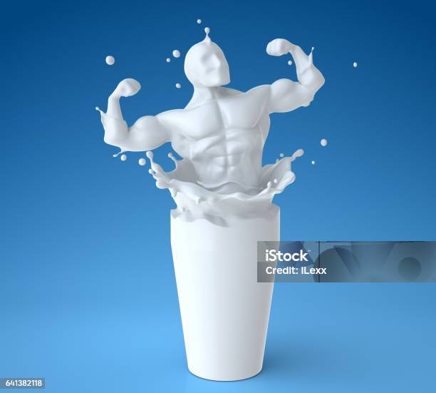Natural Milk Means The Health Stock Photo - Download Image Now - Milk, Splashing, Spray