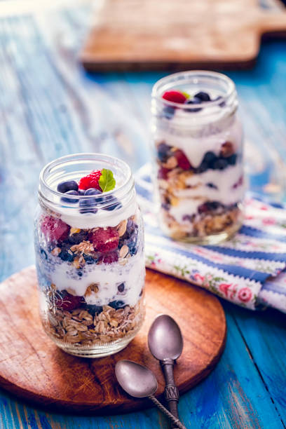 istock Yogurt with Fresh Berries and Cereals 641388588