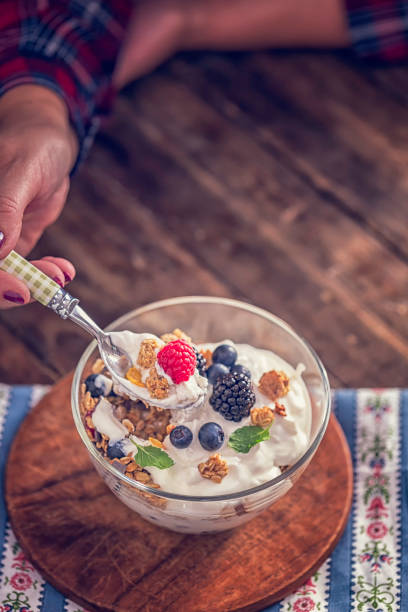 istock Yogurt with Fresh Berries and Cereals 641388690