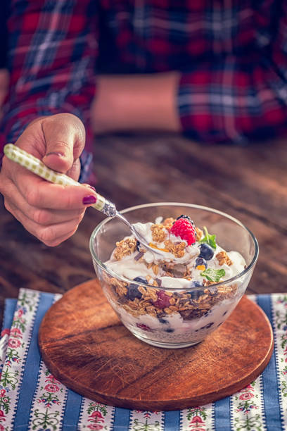 istock Yogurt with Fresh Berries and Cereals 641388706