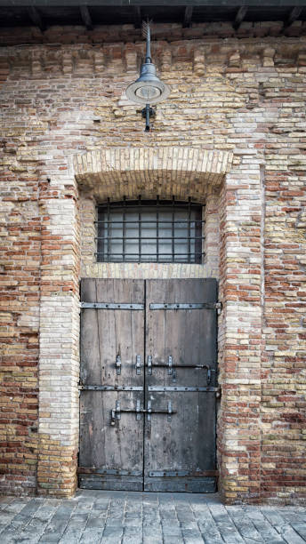istock Old big wood door 641390090