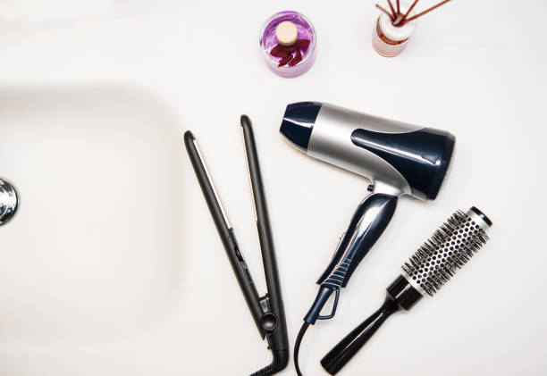 Hair care tools stock photo
