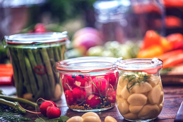 istock Preserving Organic Vegetables in Jars 641391566