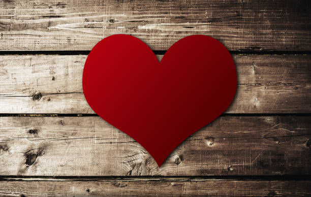 istock heart shape on a plank wood 641395468