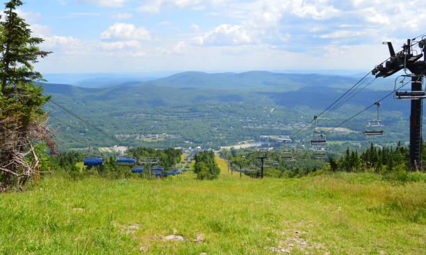 istock Ski lift up Mount Snow in summer 641396998