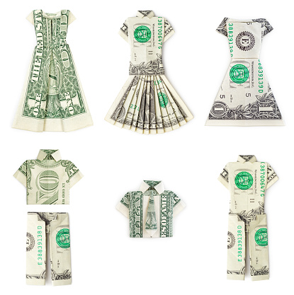 istock Dollar origami clothes isolated 641397478