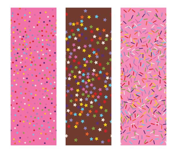 ilustrações, clipart, desenhos animados e ícones de vector borrifa estrelas, pontos e linhas - pattern chocolate sprinkles textured