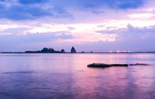 The atmosphere during sunset at Koh Loi Sriracha,Chonburi,Thailand