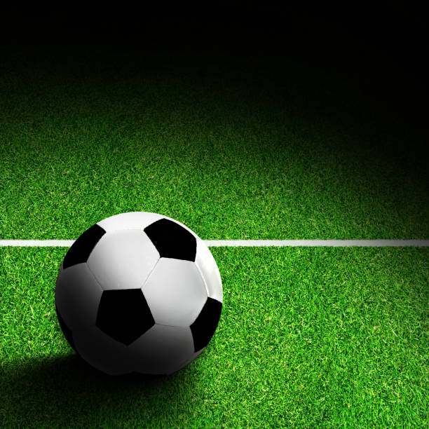 istock Soccer Ball on Field With Copy Space 641403270