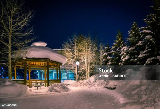 Snowy Park Stock Photo - Download Image Now - Frisco - Colorado, Colorado, Cold Temperature