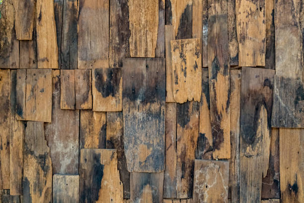 istock Old brown wooden wall 641404762