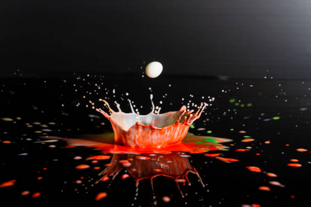 istock The study of a liquid drop creating shapes 641409810