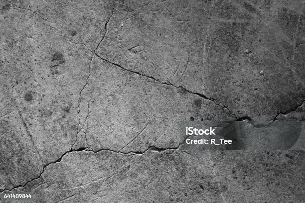 Crack Concrete Texture Surface Background Stock Photo - Download Image Now - Concrete, Textured, Cement