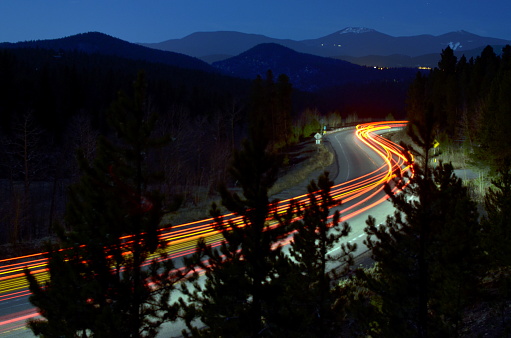 Time exposure on Hwy 119 at night