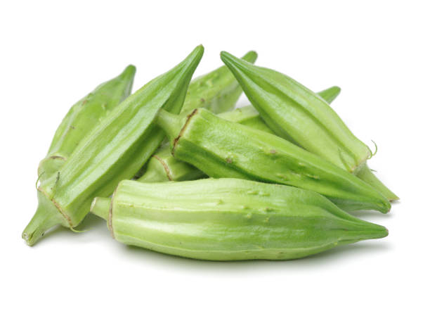 istock Fresh Okra   isolated on white background with clipping path 641410204