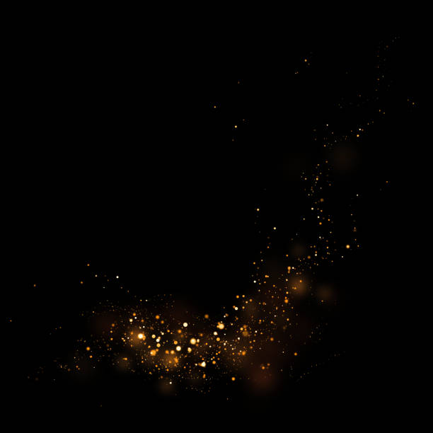 istock Gold glittering star light and bokeh.Magic dust abstract background element for your product. 641414136