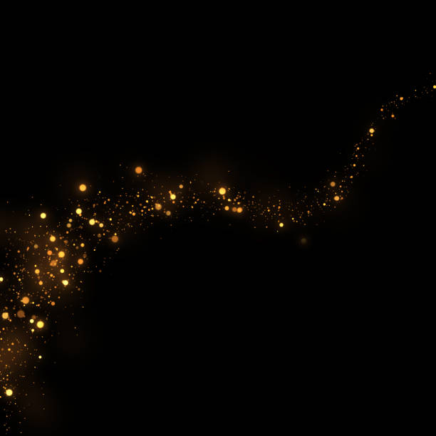 istock glittering stars dust trail and bokeh background.Magic abstract element for your product. 641414196