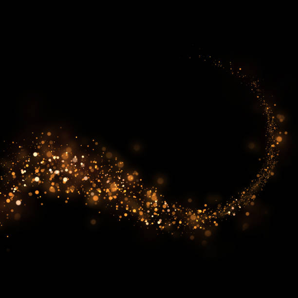 glittering stars dust trail and bokeh background.Magic abstract element for your product.