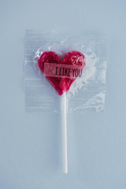 Valentines day still life with heart candy