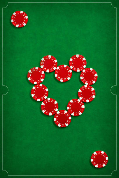 istock The poker chips on green background 641416066