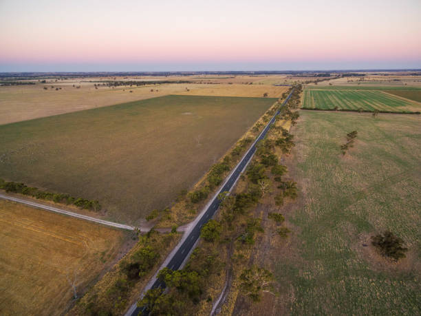 istock Rural Australian agricultural landscape at sunset 641416914