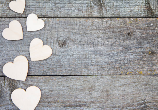 istock Heart on gray rustic wooden table. Valentine's Day 641416924