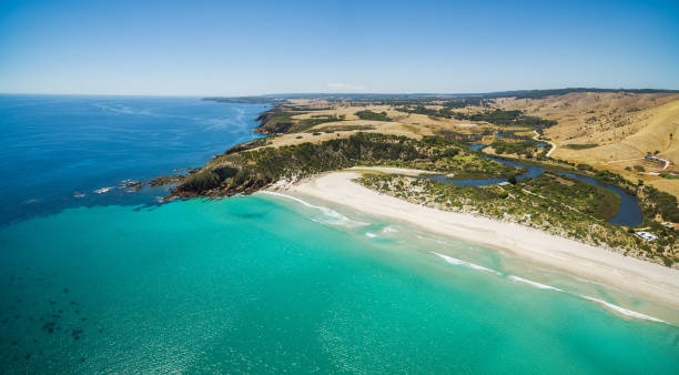 istock Snelling beach aerial panorama. Kangaroo Island, South Australia 641419044