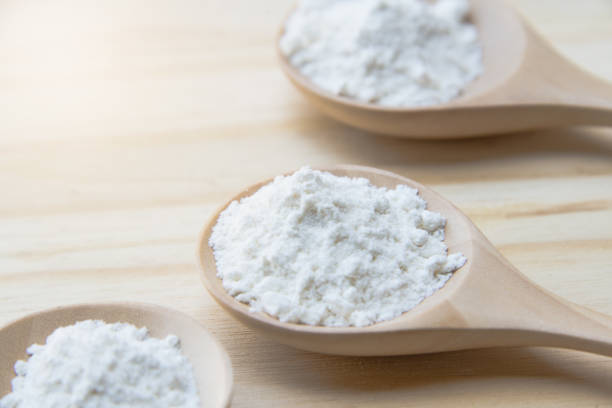 istock Coooking powder in the wooden spoon 641419614